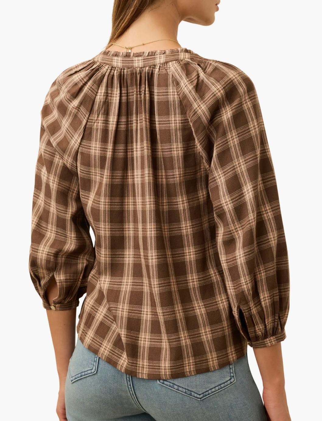 Portia Plaid Top