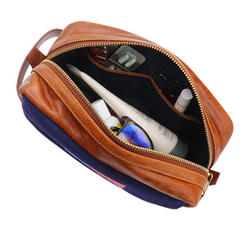 Navy Shamrock Toiletry Bag