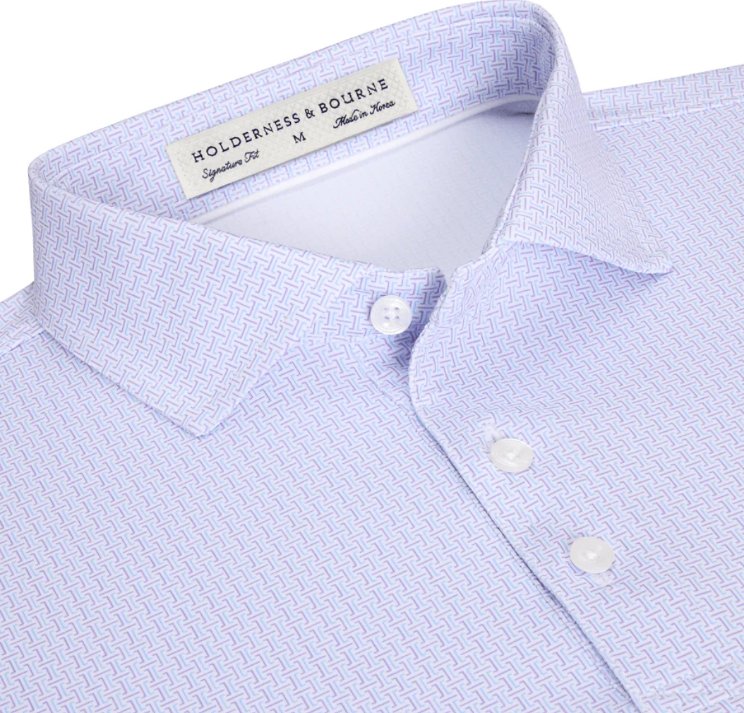 The Norwood Shirt in Vista Blue and Tudor