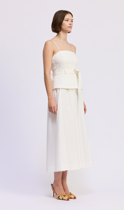 Samantha Mixed Media Midi Dress