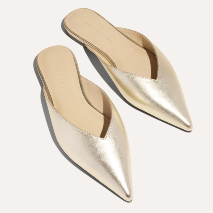 Nera in Gold Metallic Leather