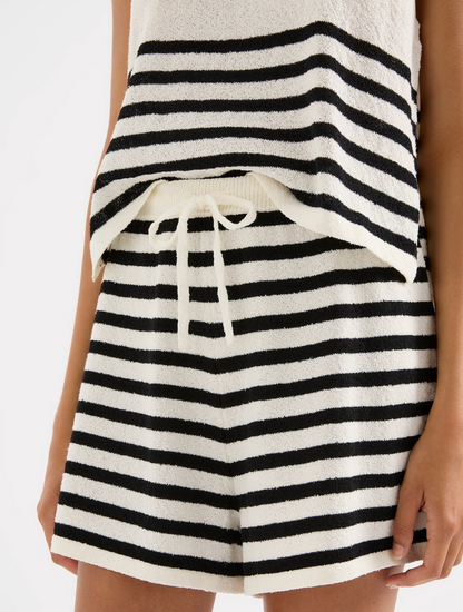Marika Short in Walnut Stripe
