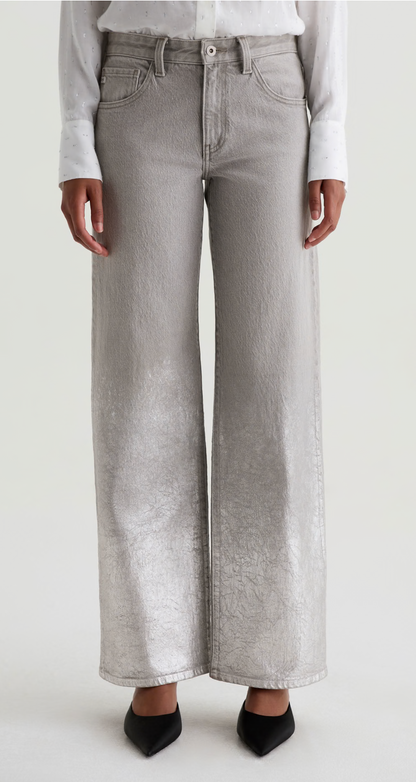 Adria Low-Rise Wide Leg in Silver Myst