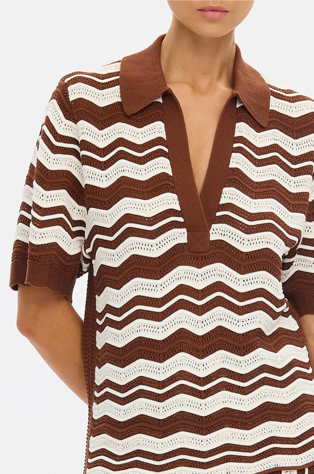 Sarah Knit Polo Top