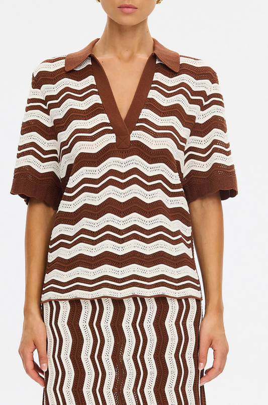 Sarah Knit Polo Top