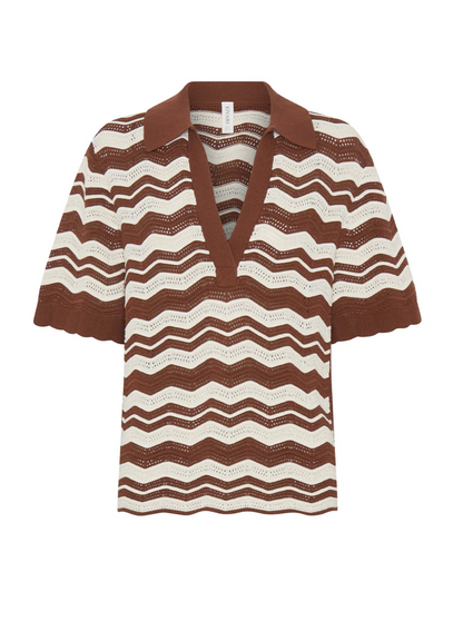 Sarah Knit Polo Top
