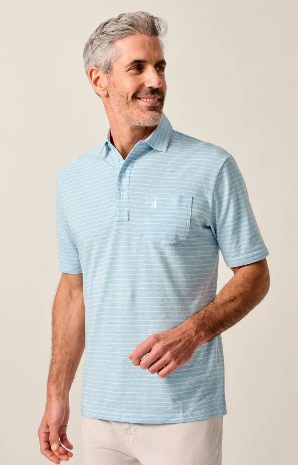 Original 4-Button Polo-Ryan Stripe