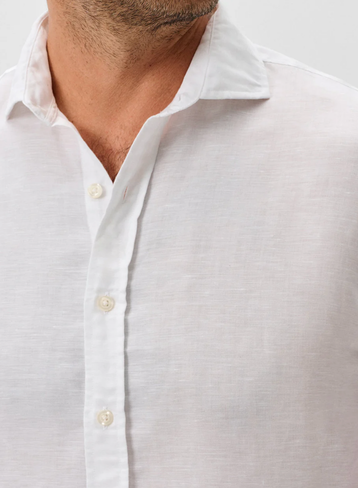 Linen Blend Button Down Shirt-McCarthy Solid