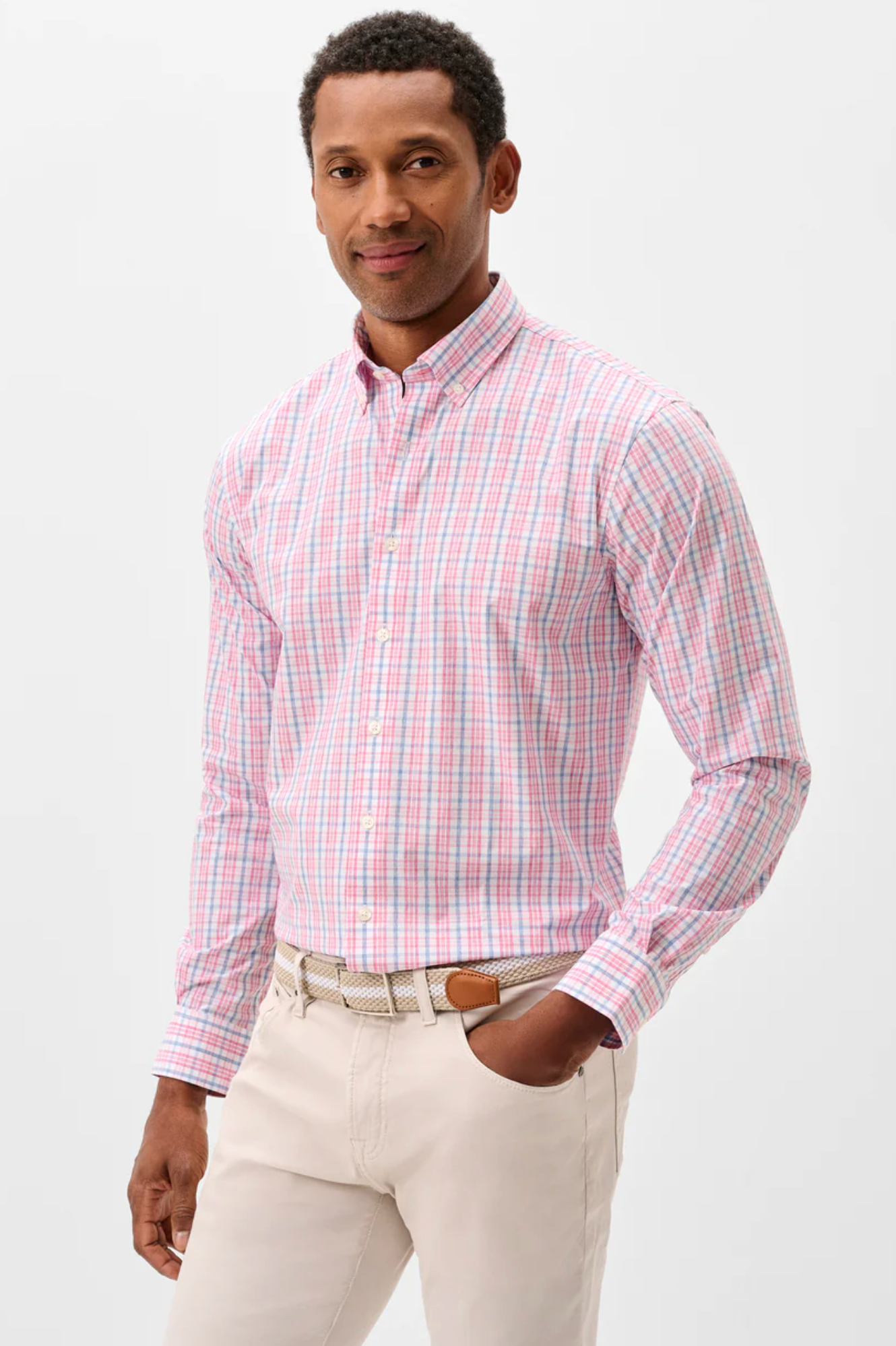 Everyday Performance Button Down Shirt-Tinsley Plaid