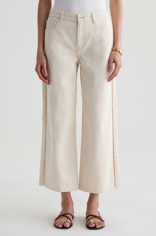 Saige Wide Leg Crop Jean in Fresh Air