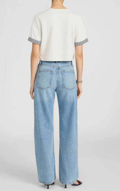 The Off Duty Drawstring Bow Jean in Afterglow