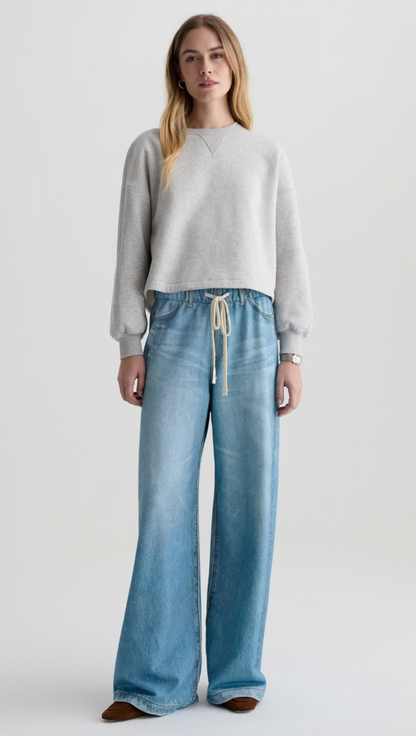 Stella Off-Duty Denim Sweatpants in Splash