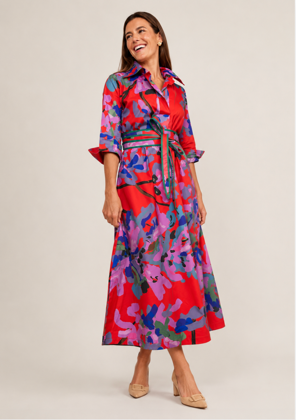 House of MBR Miss Ruthie Long Shirt Dress