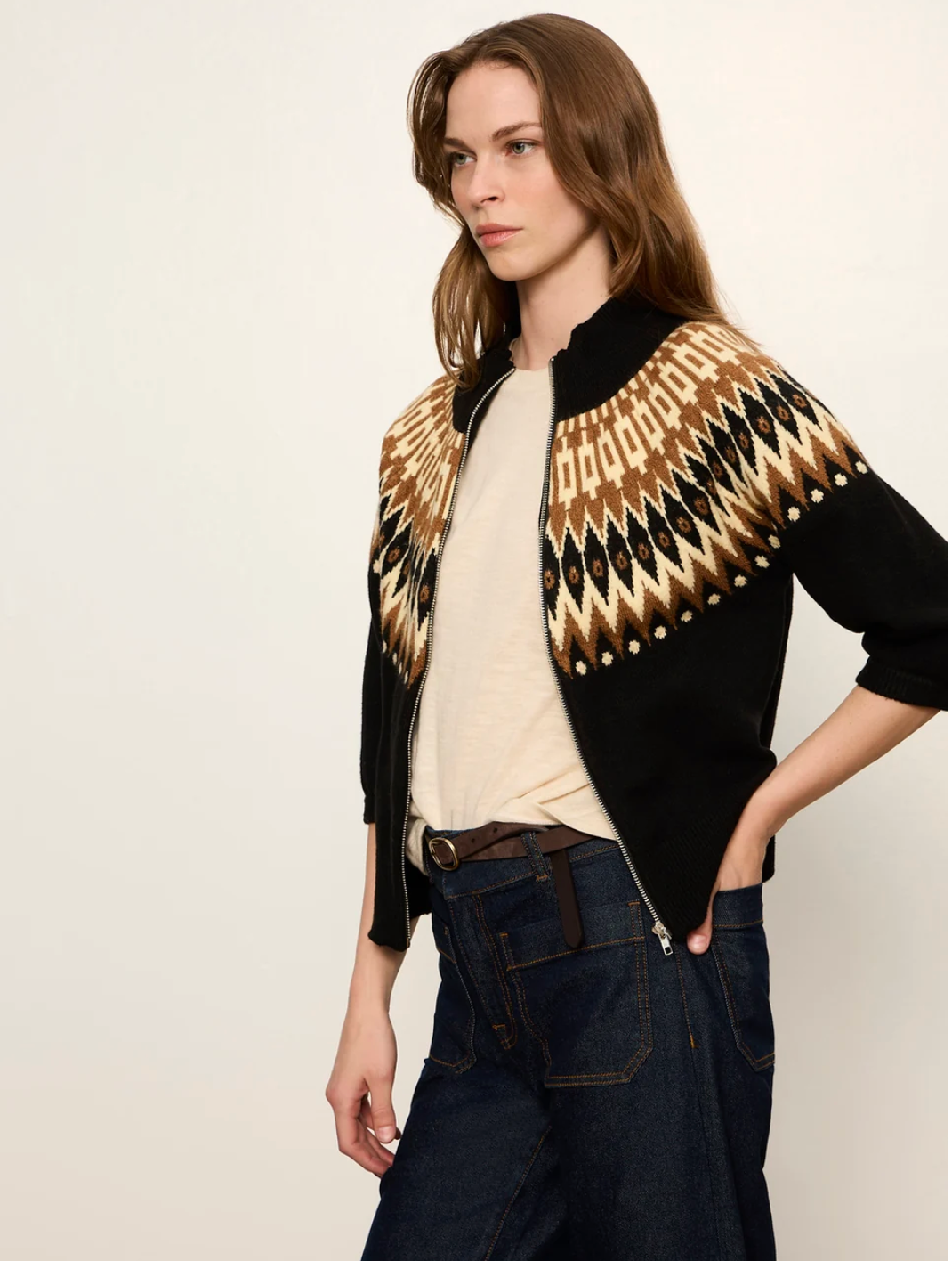 Sanctuary Fairisle Zip Up