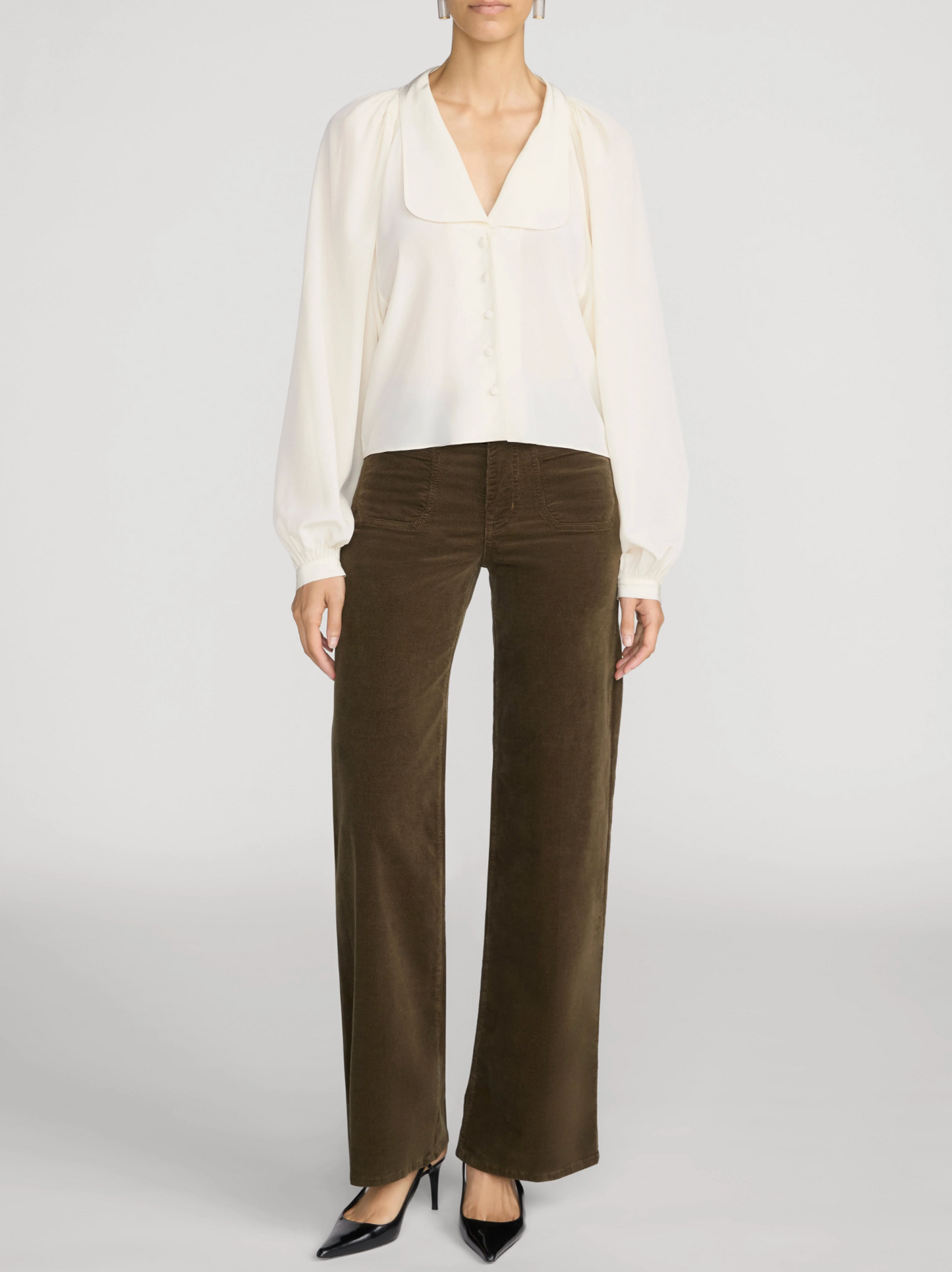 Le Slim Palazzo Modernist Pocket Corduroy