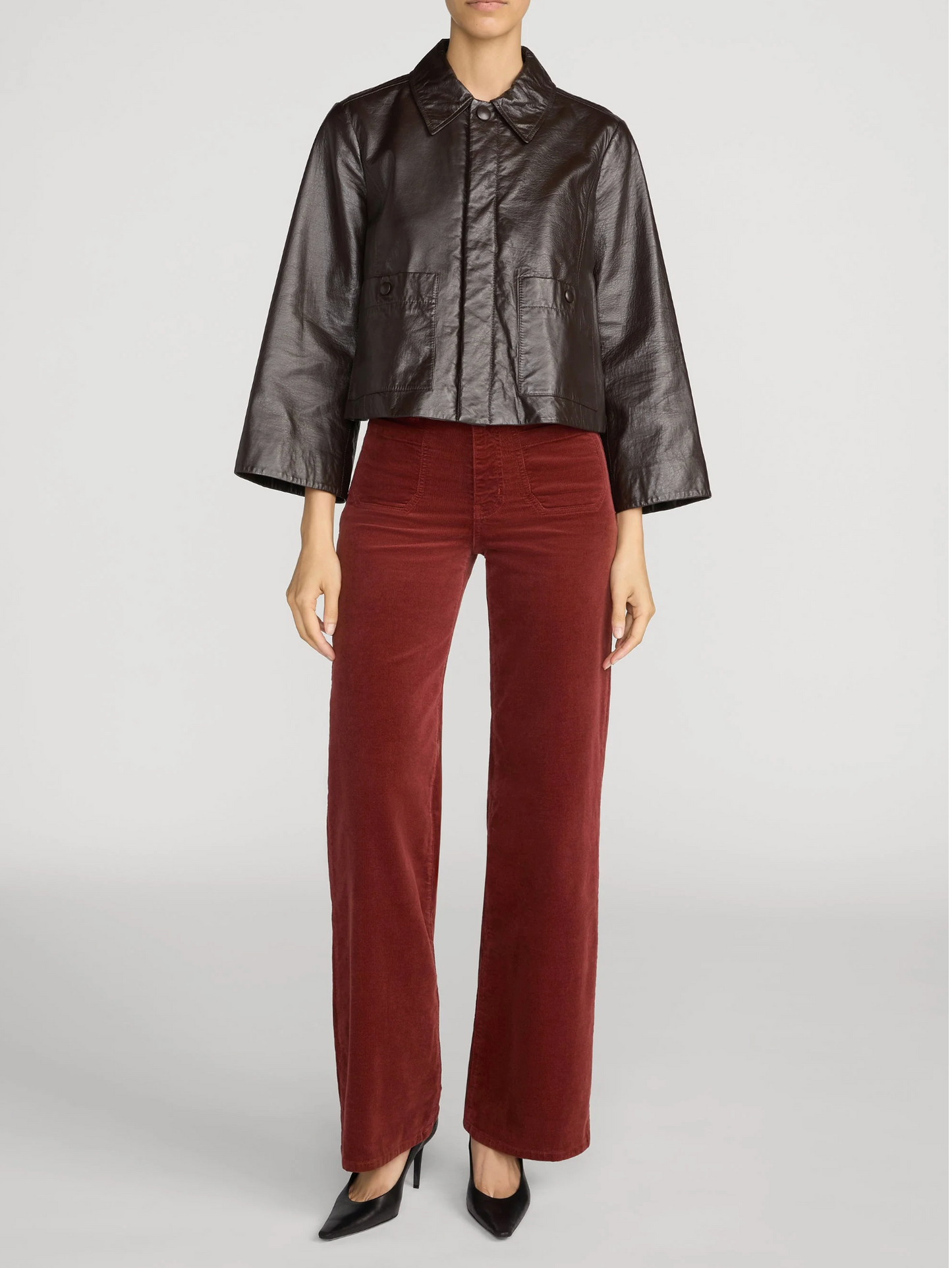 Le Slim Palazzo Modernist Pocket Corduroy