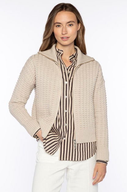 Bobble Zip Cardigan