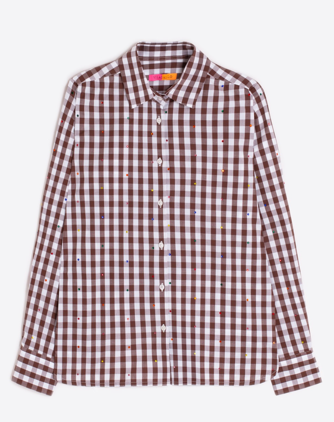 Shirt Isa Emb Vichy Marron