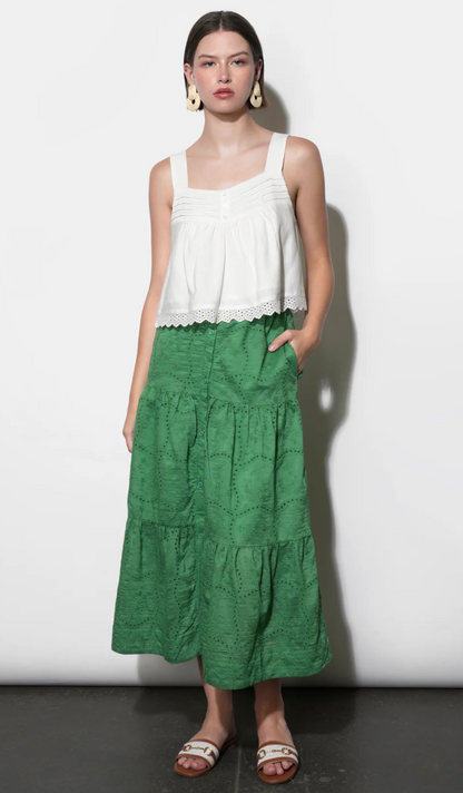 Ulyssa Skirt in Retro Green
