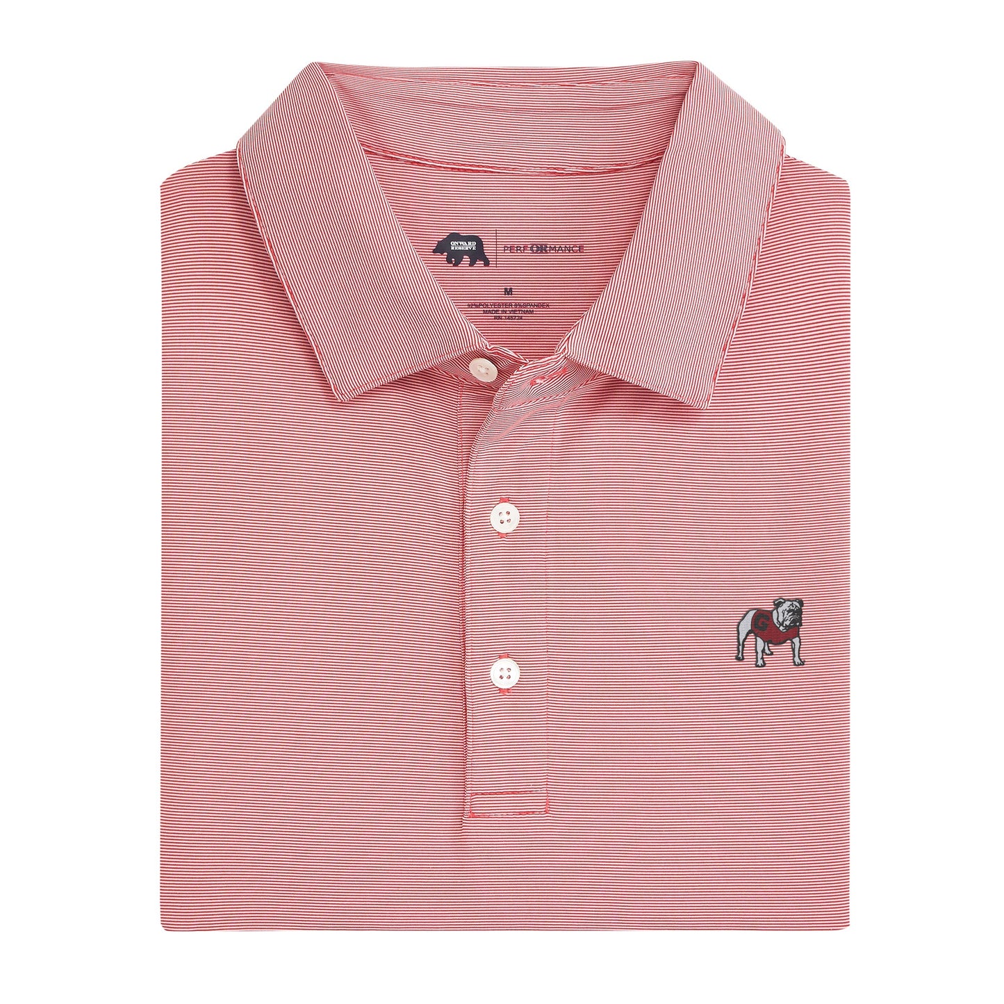 Hairline UGA Standing Bulldog Polo
