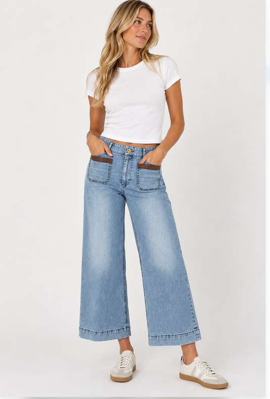 Jameson Pleather Pocket Jeans