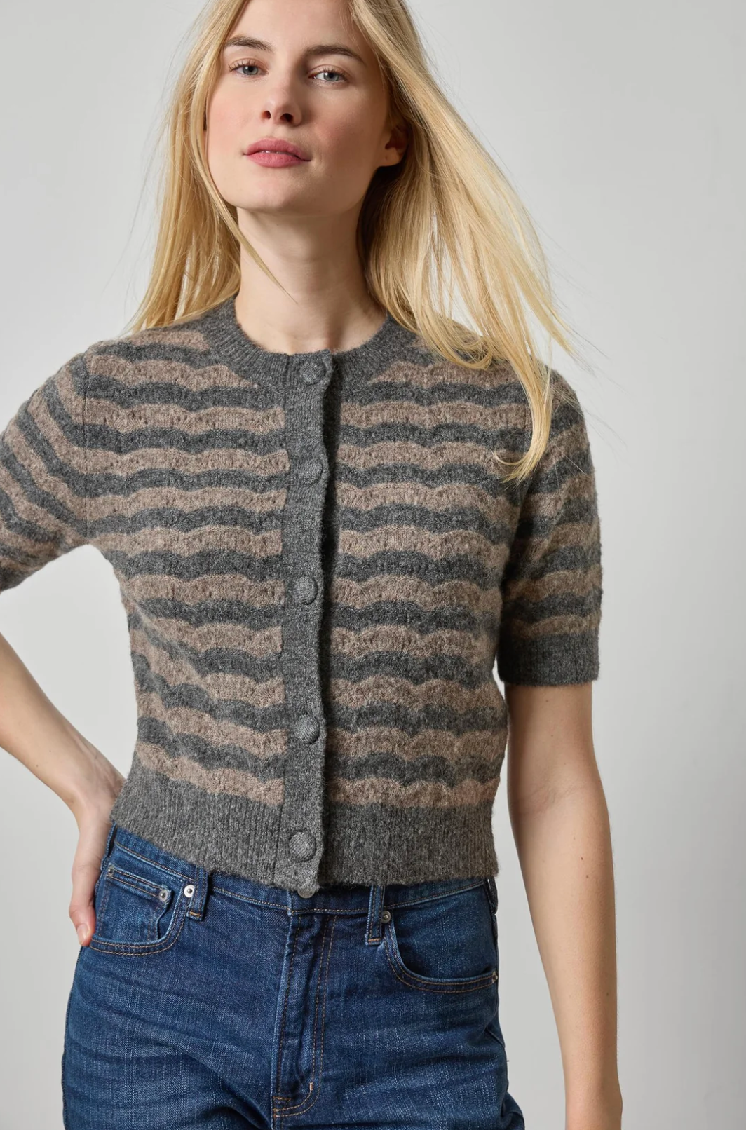 Lilla P Short Sleeve Cardigan