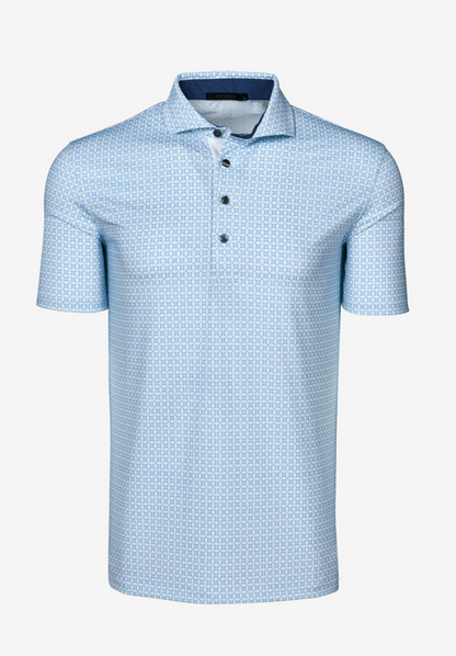 Ghost Thistle Short Sleeve Polo in Wolf Blue