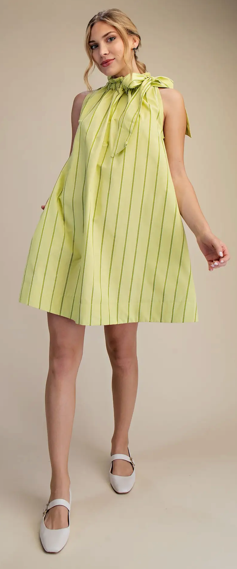 Sorbet Mini Dress-Lime