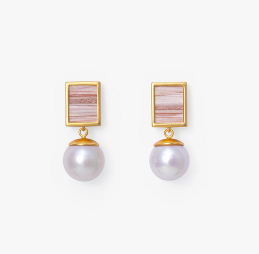 Brackish Romance Teardrop Pearl Studs