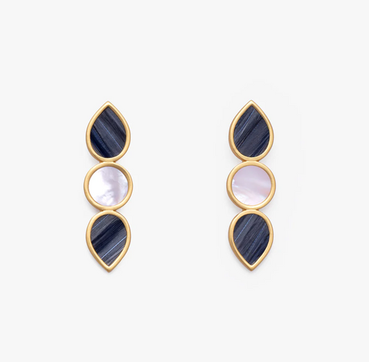 Brackish Romance Teardrop Pearl Studs