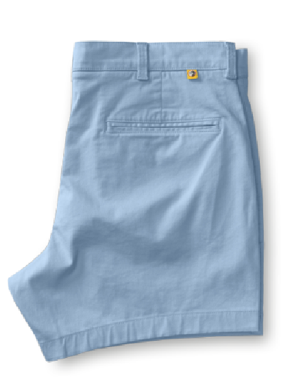 5" Gold School Chino Short in Stormy Blue