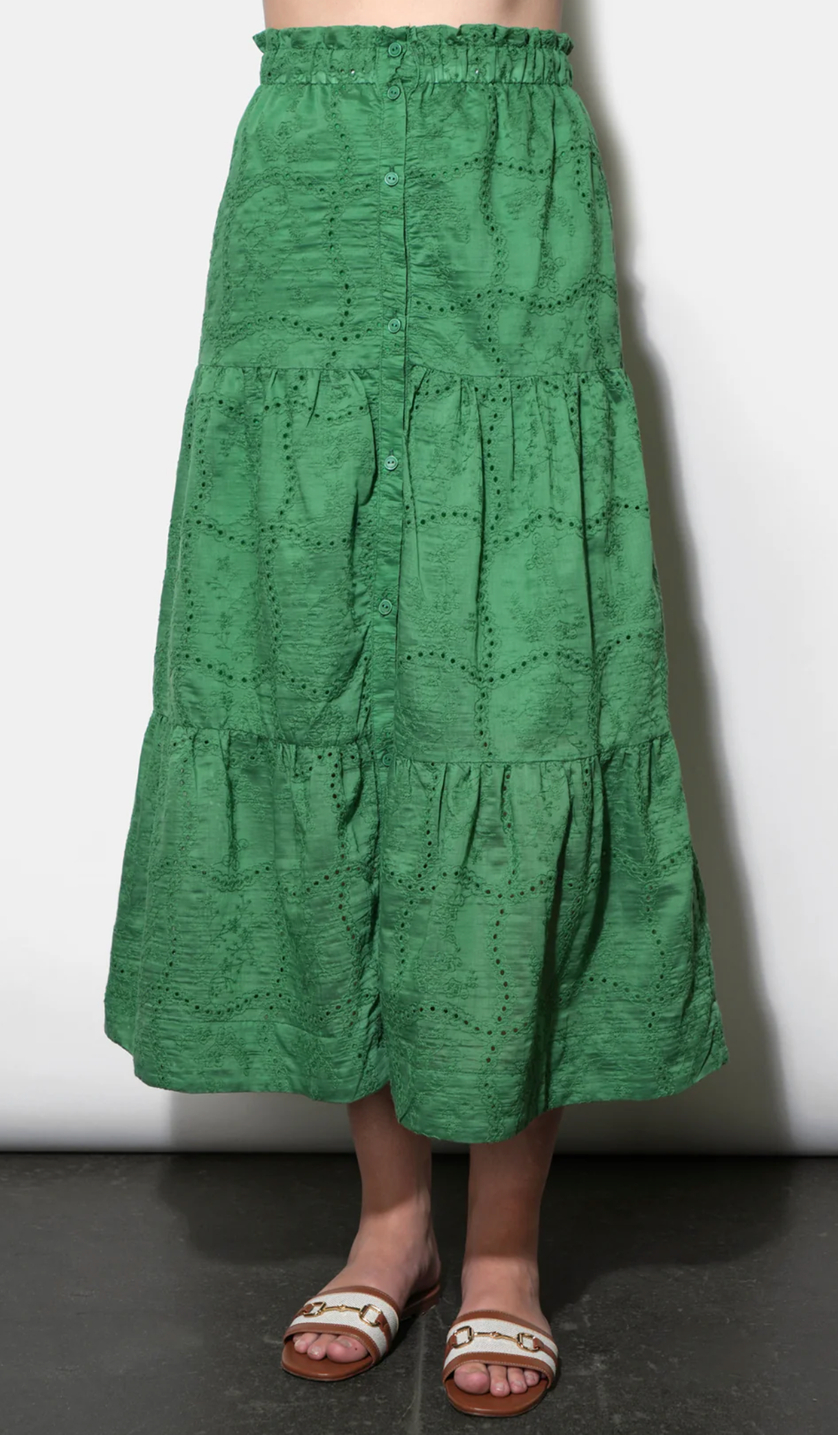 Ulyssa Skirt in Retro Green