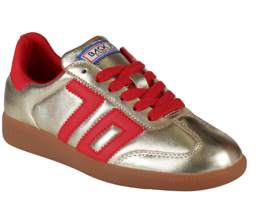 Cloud NM in Gold Red Sneakers