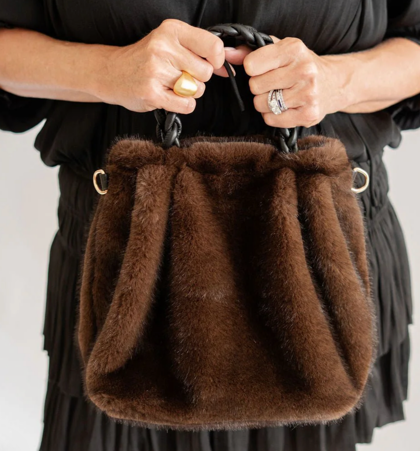 Heather Faux Fur Handbag