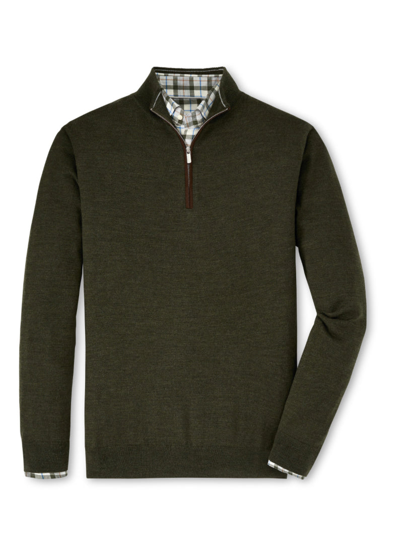 Peter Millar- Suede Trim 1/4 Zip