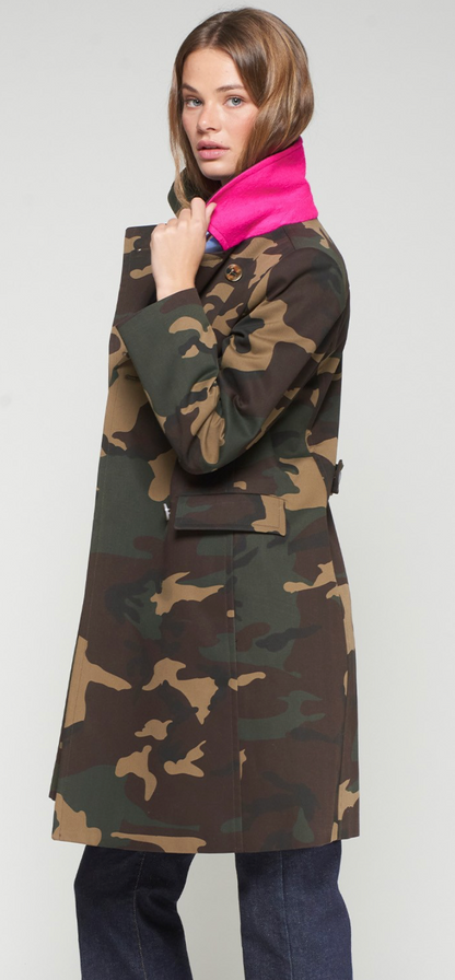 Camouflage Trench Coat