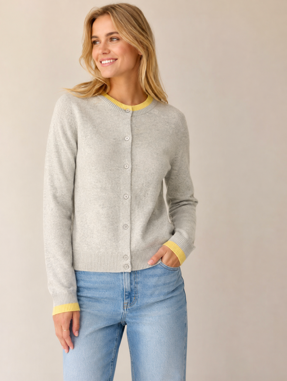 Design History Contrast Cardigan