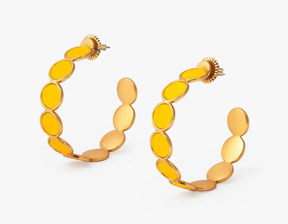 Behring Point Hoop Earring