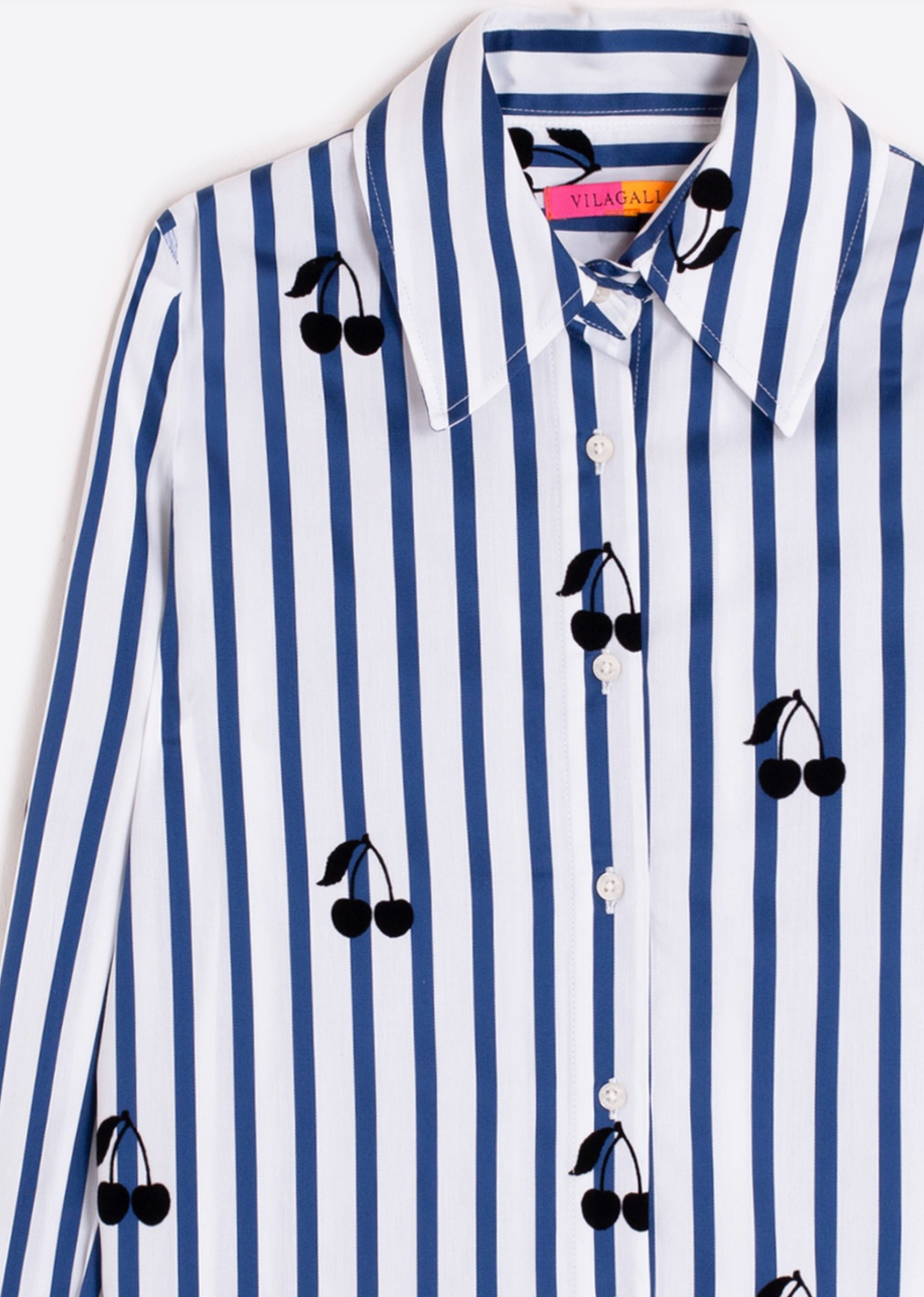 Shirt Mafalda Flocado Azul Rayas
