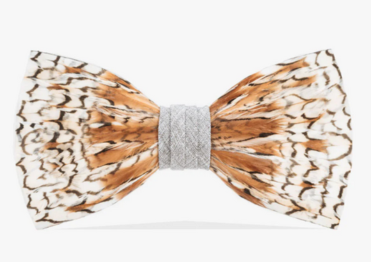 Grey Bobwhite Bow Tie