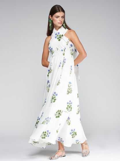 Susan Flor Azul Lino