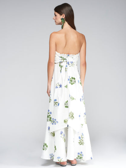 Susan Flor Azul Lino