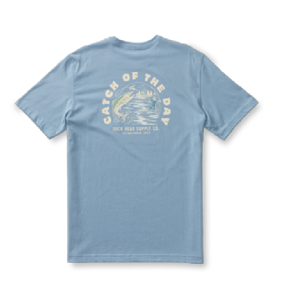 Catch of The Day T-Shirt in Chambray Blue
