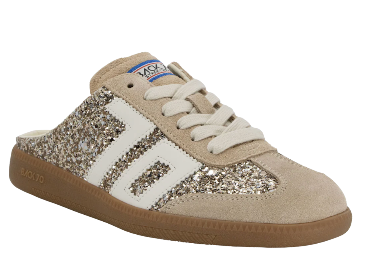 Easter in Glitter Gold Backless Sneakers