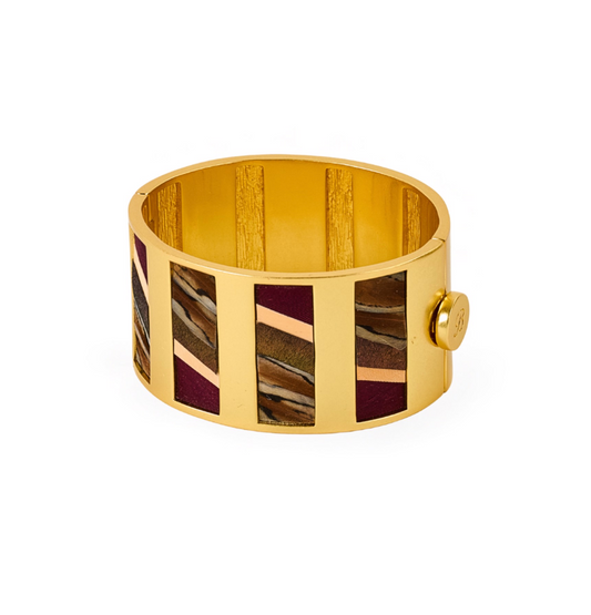 Brackish Cora Striped Hinge Cuff