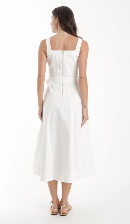 Noa Denim Dress in White