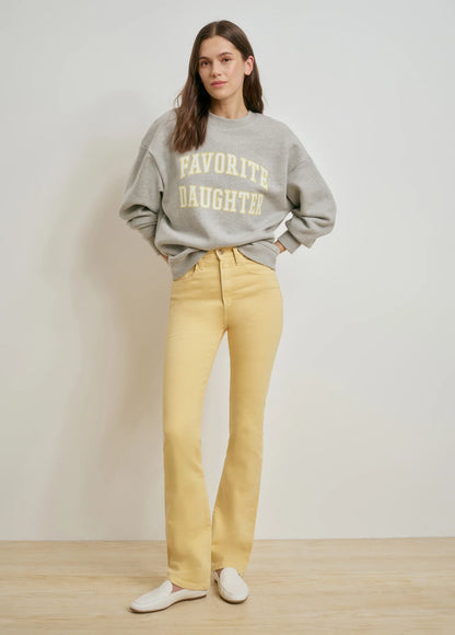 The Collegiate Sweatshirt in Heather Grey and Golden