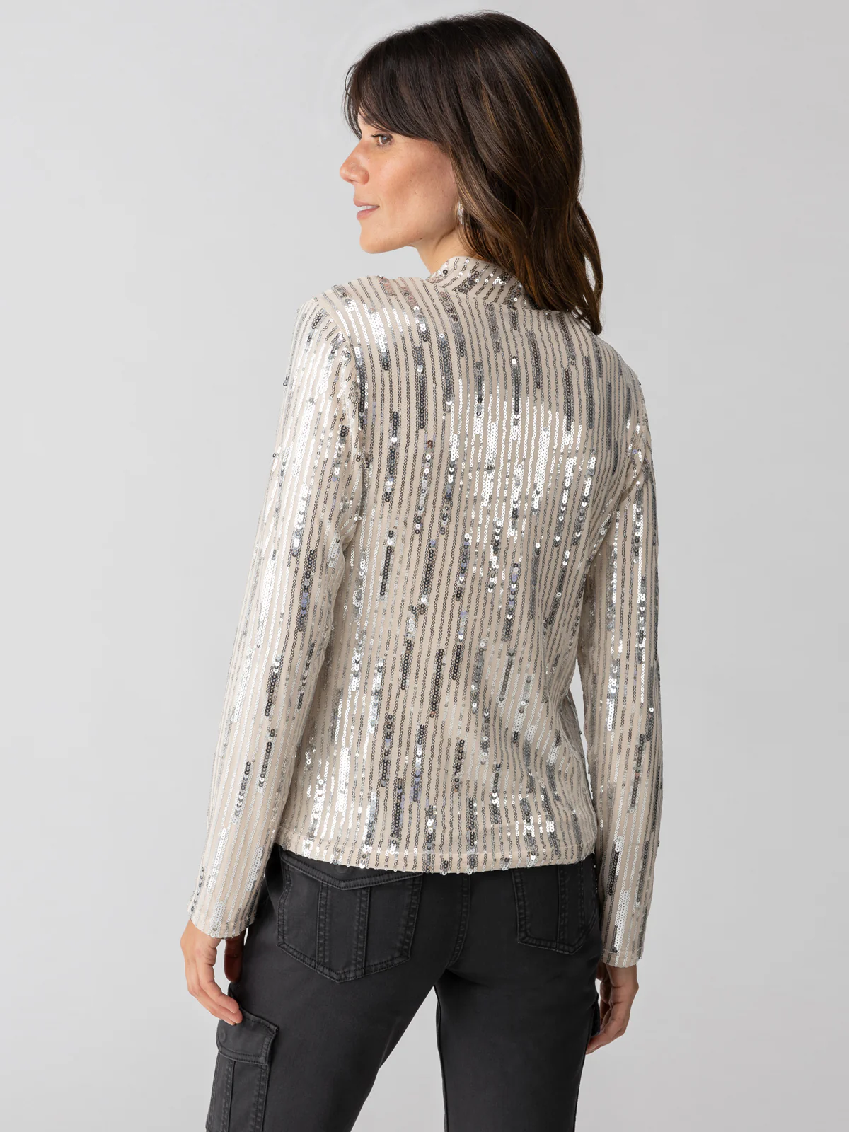 Sequin Mock Top