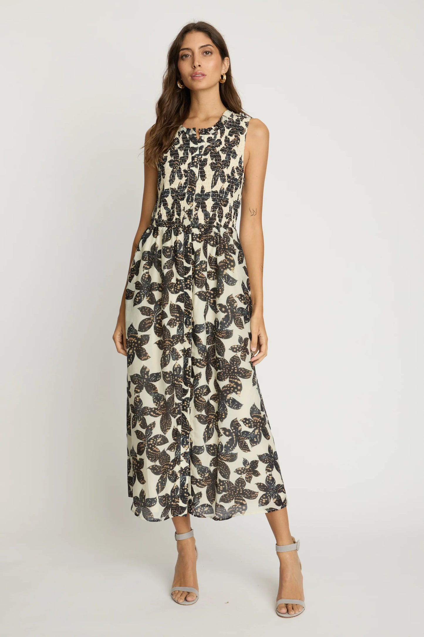 Mina Dress in Ink Press