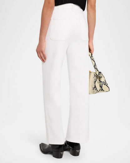 The Modern Pocket Wide Jean in White